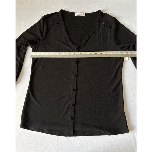 89th & Madison NWT Women’s S Whimsigoth Crochet Blouse Stretch Business Office - Picture 8 of 10